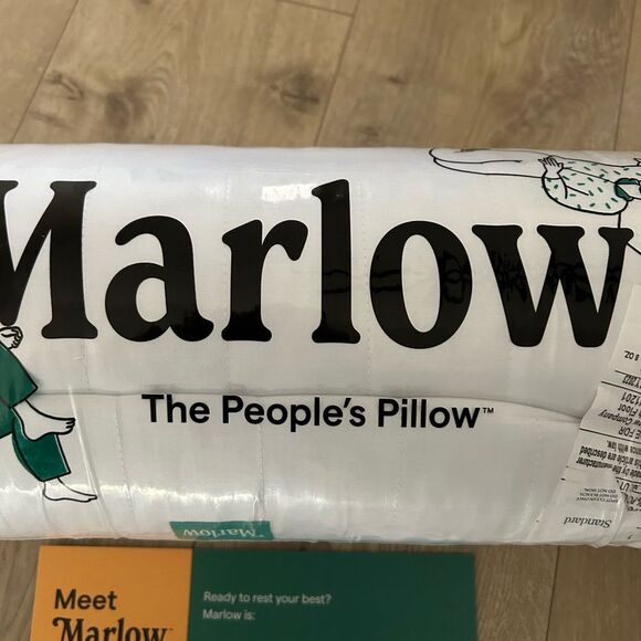 SOLD Marlow Pillow, The People Pillow, White, Standard size, NWT - Picture 2 of 12